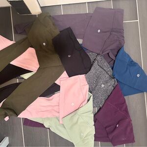 7 lululemon size 4 align 25’ High Rise leggings bonus black wunderunder free